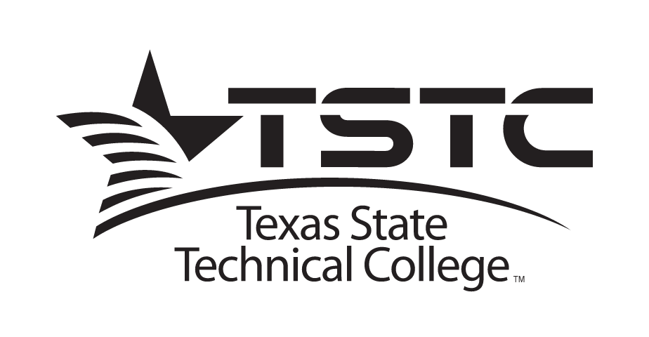 Texas State Technical College logo, black variant, cell 2