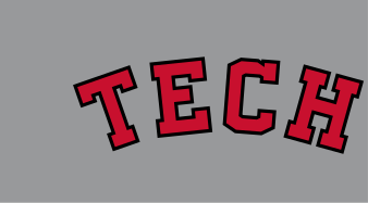 TECH wordmark, black/red on light grey variant, cell 122