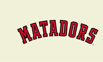 MATADORS wordmark, red/black variant, cell 114