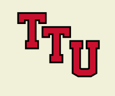 TTU lettermark, black/red variant, cell 129