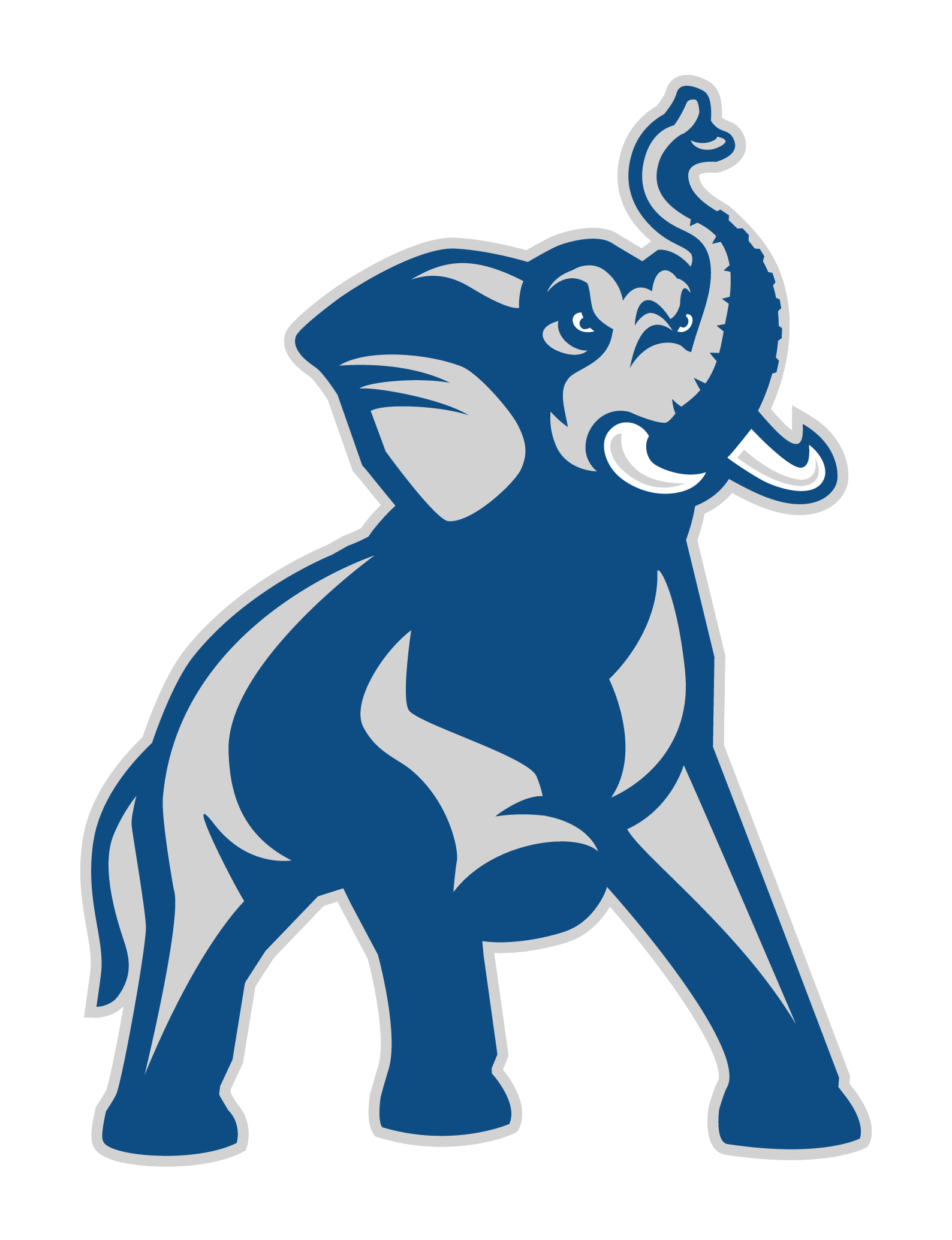 elephant mascot, full body, 4-color variant