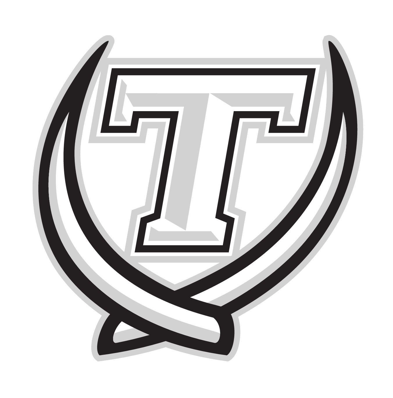 Tufts University secondary logo, 1-color variant