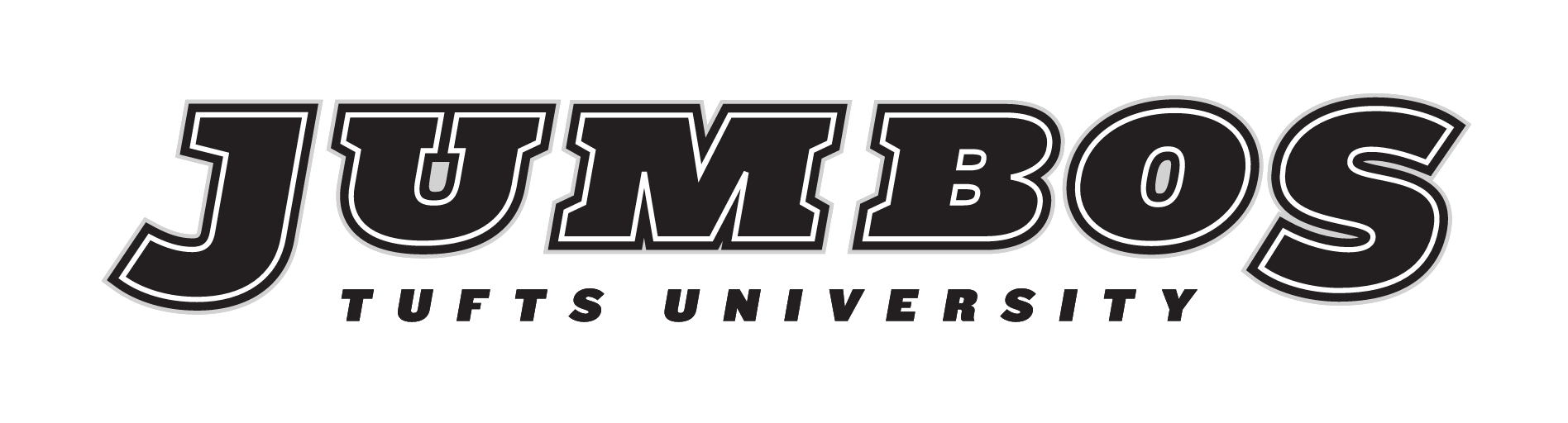 Jumbos Tufts University wordmark, 1-color black variant