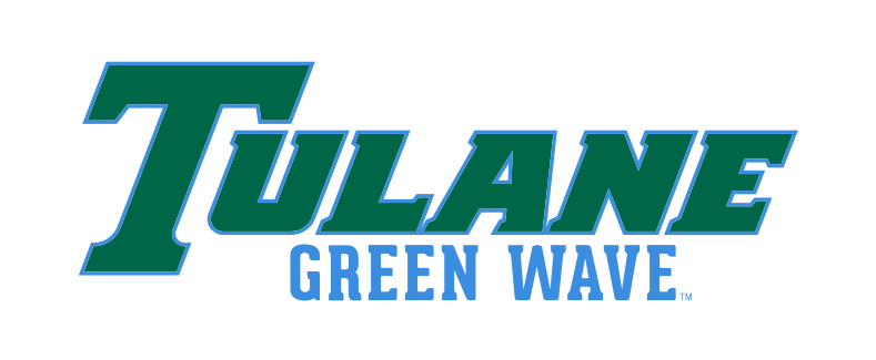 Tulane Green Wave wordmark, green and blue outline variant, cell 27