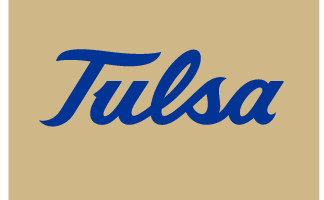 Tulsa script, blue on gold variant, cell 5