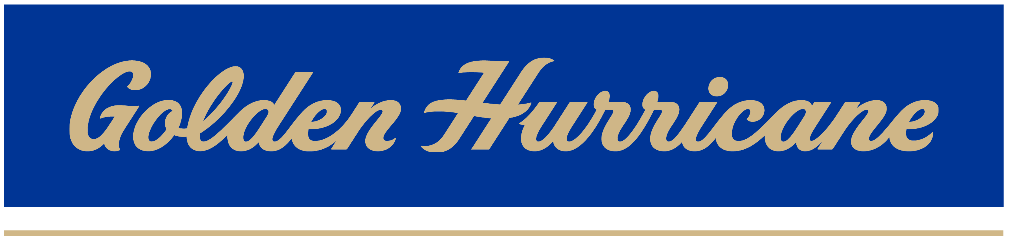 Golden Hurricane script horizontal, gold on blue variant, cell 18