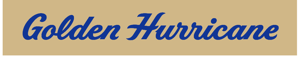 Golden Hurricane script horizontal, blue on gold variant, cell 20