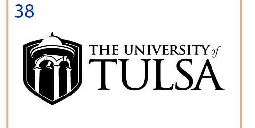 THE UNIVERSITY of TULSA mark, black variant, cell 38