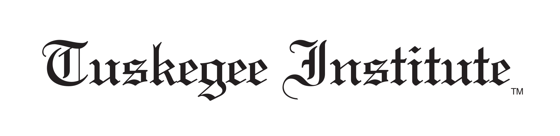 Tuskegee Institute wordmark, black variant, cell 6