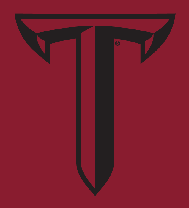 Power T, black outline, cardinal fill variant