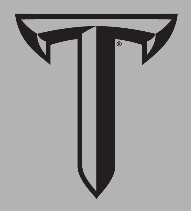 Power T, black outline, silver fill variant