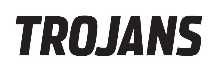 TROJANS wordmark, black variant