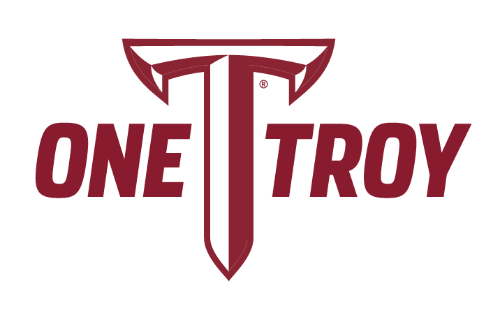 One TROY wordmark, one color on white variant