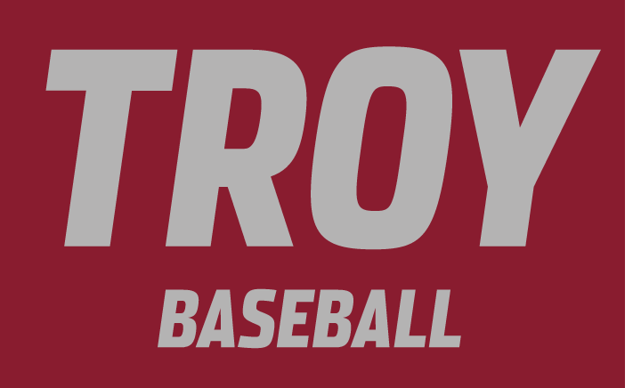 TROY Baseball, silver on cardinal variant