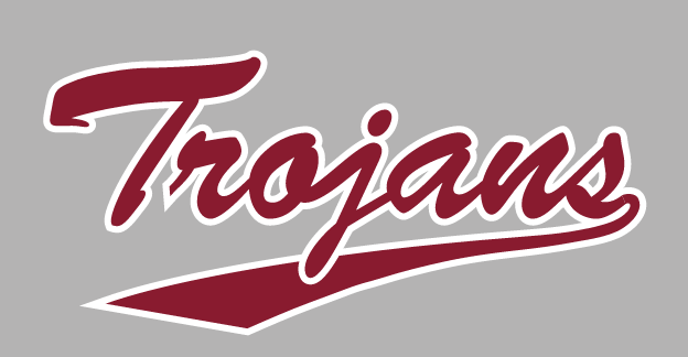 Trojans script, solid, grey background variant