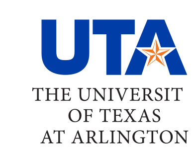 UTA institutional lockup, centered, full color variant, cell 16