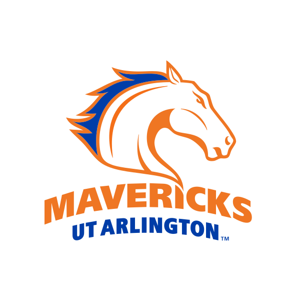 Maverick head with wordmark, blue variant, cell 25