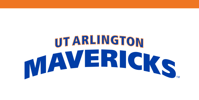 UT Arlington Mavericks wordmark, blue/orange variant, cell 31