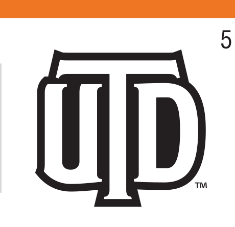 UTD monogram, black outline variant, cell 5