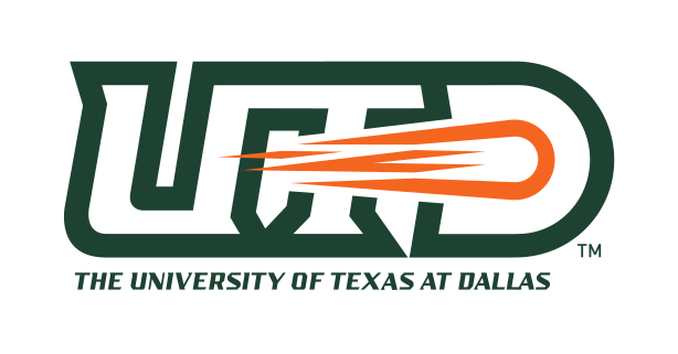UTD Athletics Mark, green/orange (orange tail) with wordmark variant, cell 45