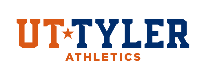 UT Tyler Athletics wordmark, orange/blue variant, cell 64