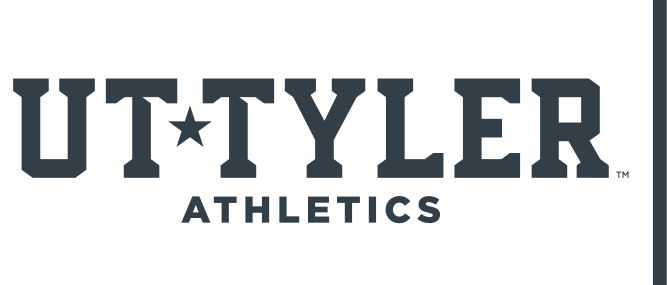 UT Tyler Athletics wordmark, blue/black variant, cell 68