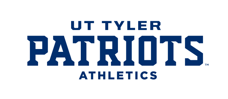 UT Tyler Patriots Athletics wordmark, blue variant, cell 72