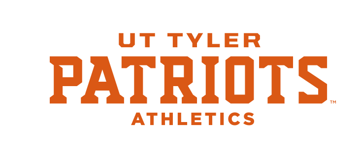 UT Tyler Patriots Athletics wordmark, orange variant, cell 73
