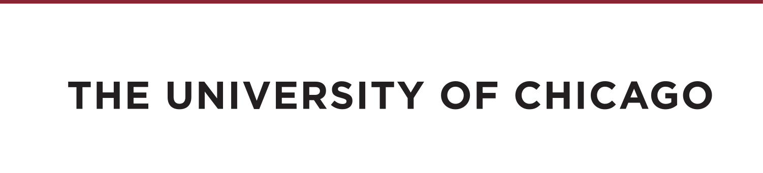 University of Chicago logotype, black horizontal variant, cell 12