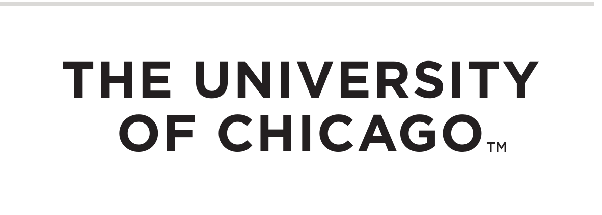 University of Chicago logotype, black stacked variant, cell 15