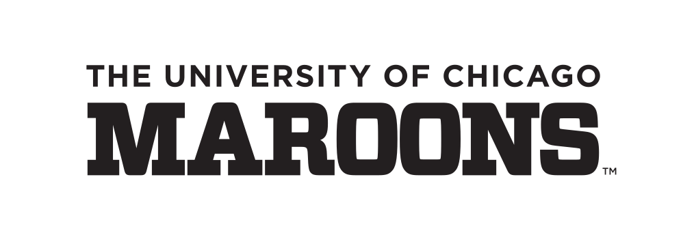 THE UNIVERSITY OF CHICAGO MAROONS wordmark, black variant, cell 80