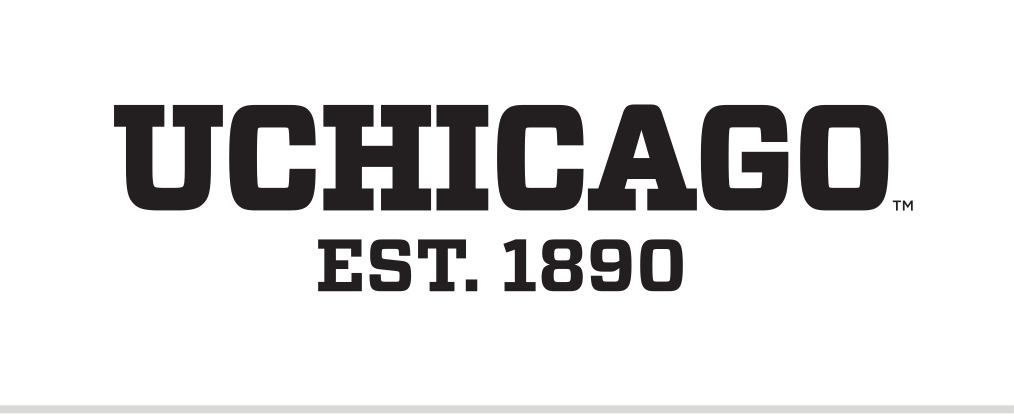 UCHICAGO EST. 1890 wordmark, black variant, cell 88