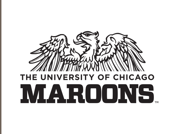 Phoenix logo with The University of Chicago Maroons, black on white variant, cell 100