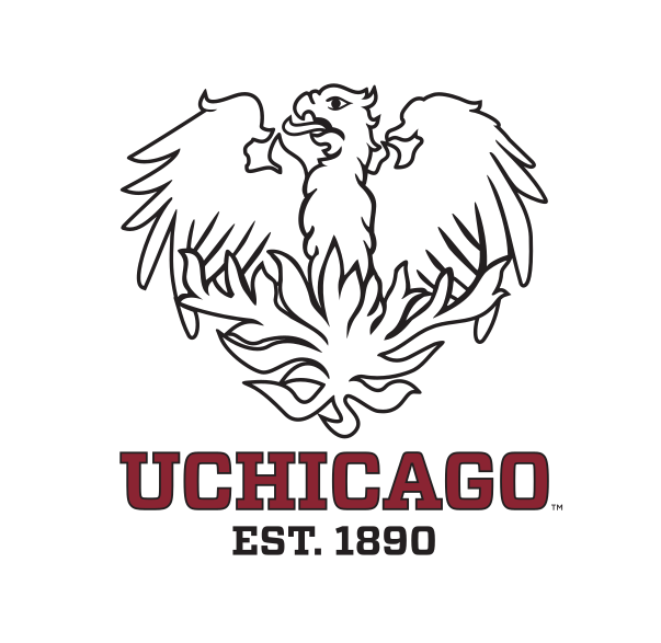 Phoenix logo with UChicago Est. 1890, maroon/black on white variant, cell 118