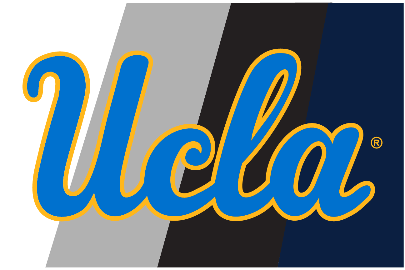 UCLA Script, UCLA Powderkeg Blue with UCLA Westwood Gold outline variant, cell 2