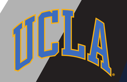 UCLA Condensed Block Arch, UCLA Powderkeg Blue with UCLA Westwood Gold outline variant, cell 14