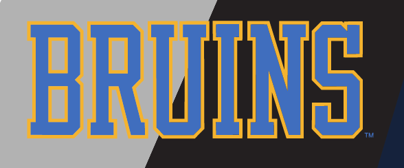 Bruins Condensed Block, blue with yellow outline variant, cell 34