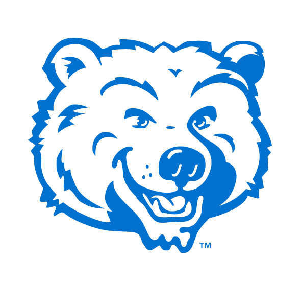 Joe Bruin Mascot Head, blue outline variant, cell 56