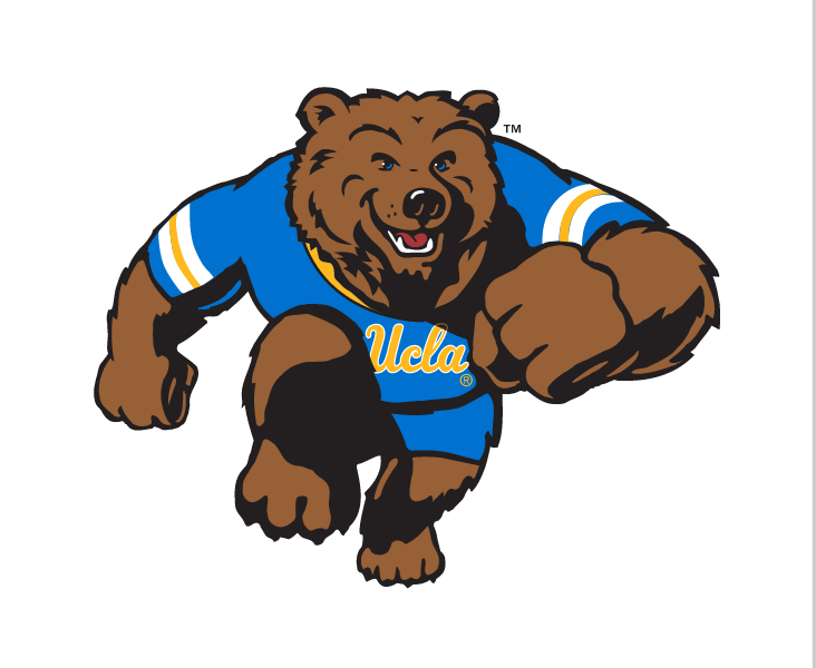 Joe Bruin Mascot Full Body Running, full color variant, cell 65