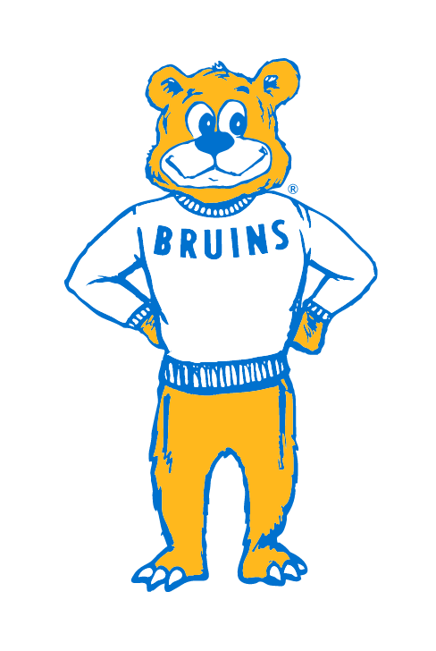 Retro Joe Bruin Mascot Full Body, full color variant, cell 74