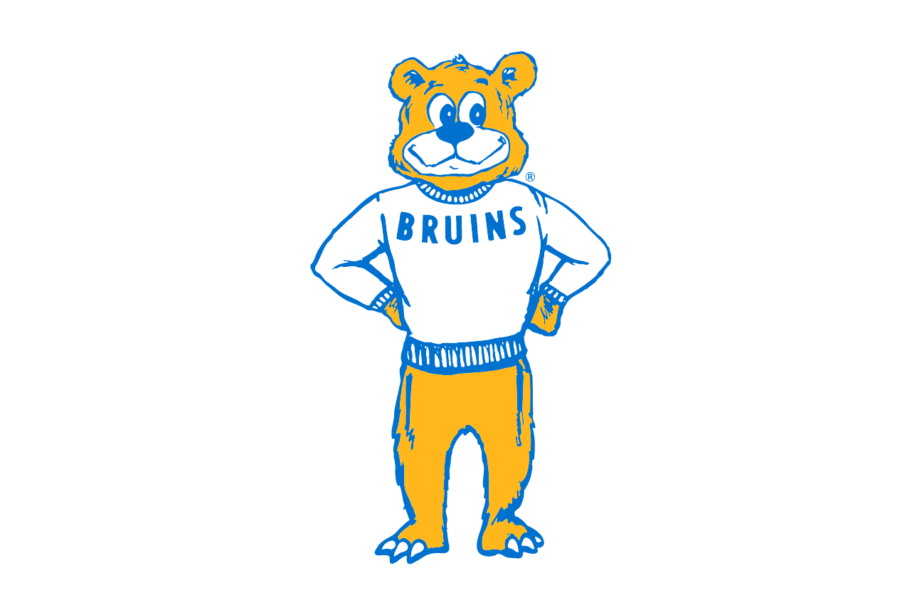 Retro Joe Bruin Mascot Full Body, full color variant, cell 74