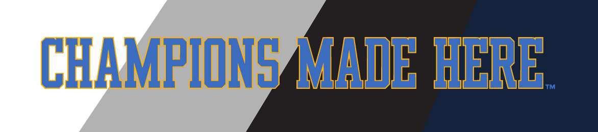 CHAMPIONS MADE HERE, blue with yellow outline variant, cell 89
