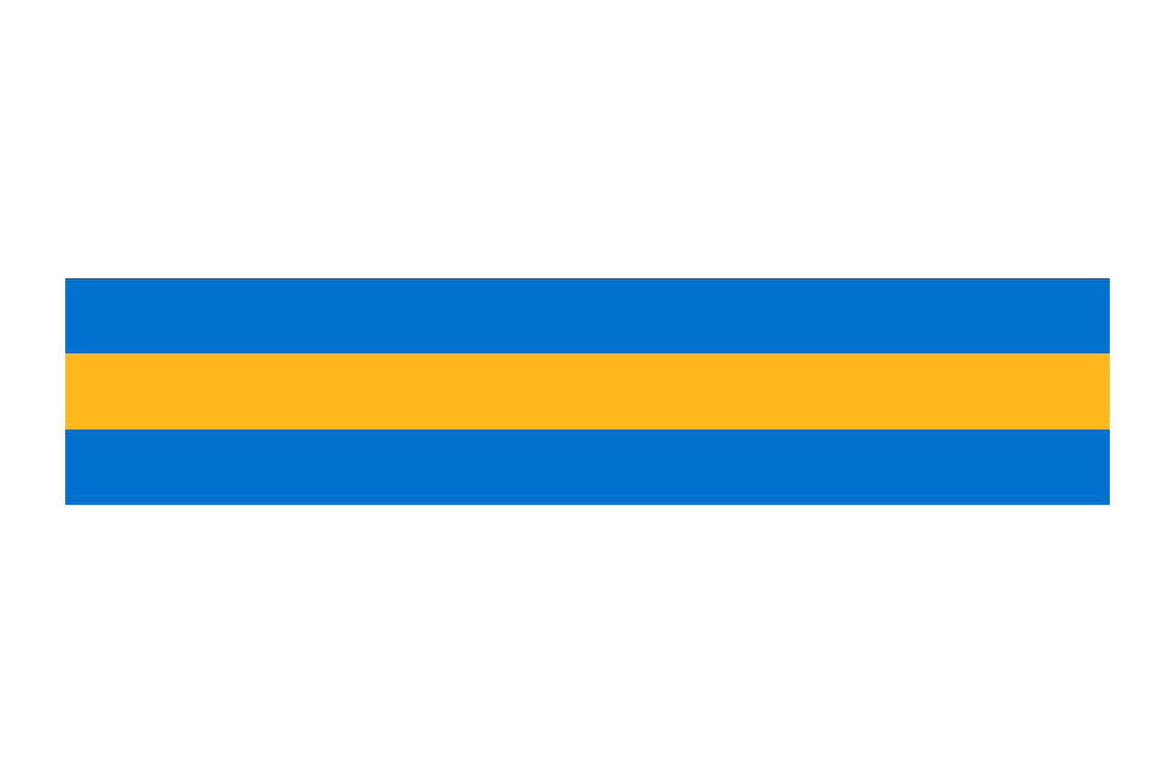 stripe pattern, blue/yellow/blue variant, cell 100