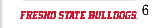 Fresno State Bulldogs Wordmark, Horizontal variant, cell 6