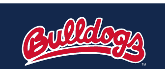 Bulldogs Script, Outline on Blue variant, cell 15