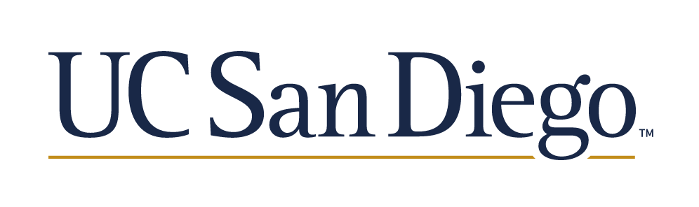 UC San Diego wordmark, blue variant, cell 1