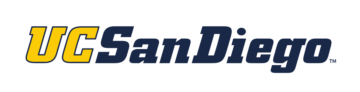 UC San Diego wordmark, yellow and navy variant, cell 17