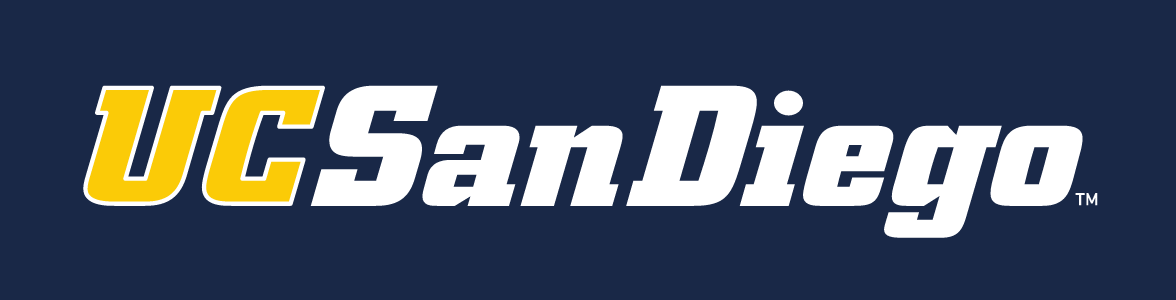 UC San Diego wordmark, yellow and white variant, cell 18