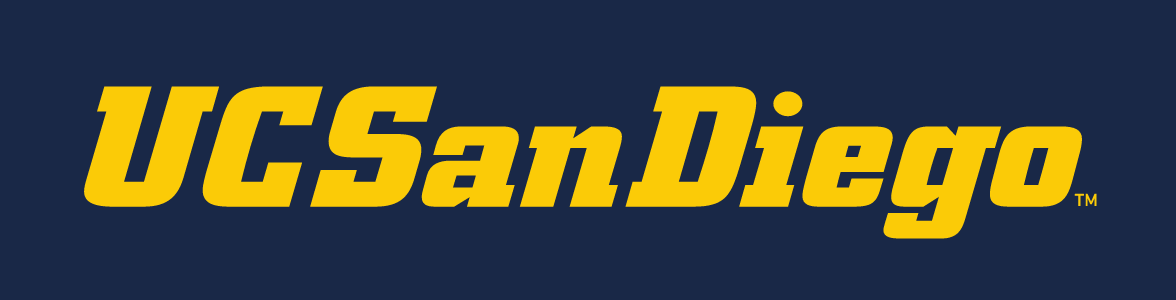 UC San Diego wordmark, yellow variant, cell 21