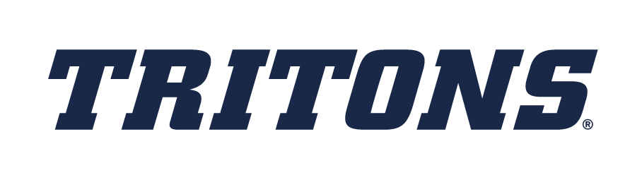 TRITONS wordmark, navy variant, cell 26